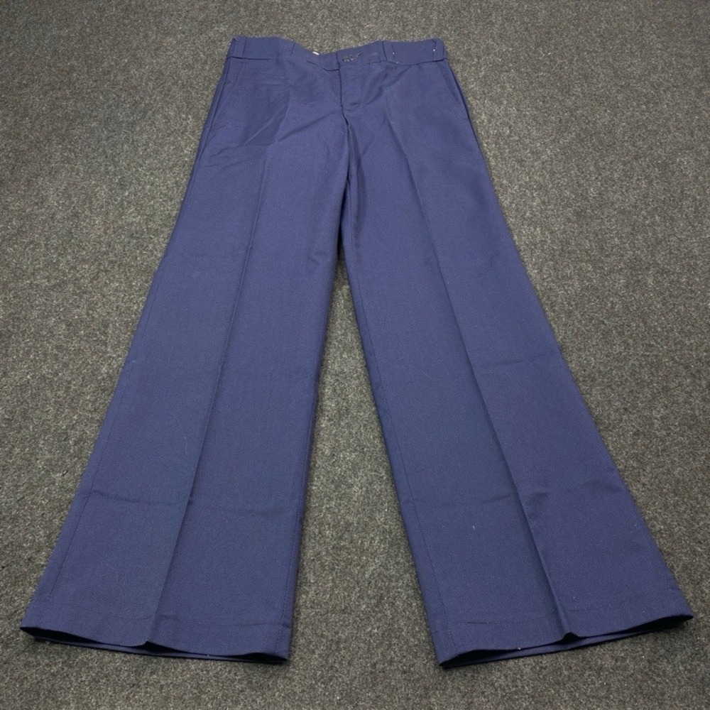 NEW VINTAGE Sears Work Pants Mens 30x30 Navy Blue Perma-Prest Regular Fit